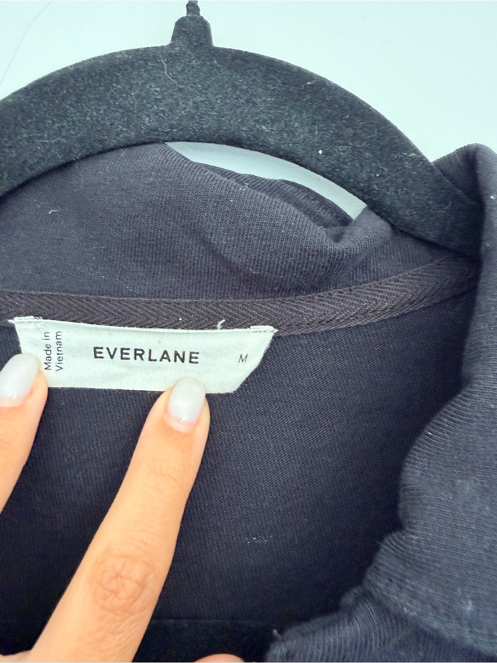 Everlane Mariner Rugby Women's Black V-Neck Long Sleeve Polo Top - Picture 4 of 6